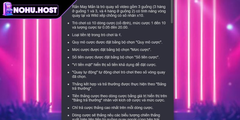 Rắn May Mắn - Slot Game Với Cơ Hội Thắng Cực Lớn Tại NOHU 1 Cách tính thắng rõ ràng